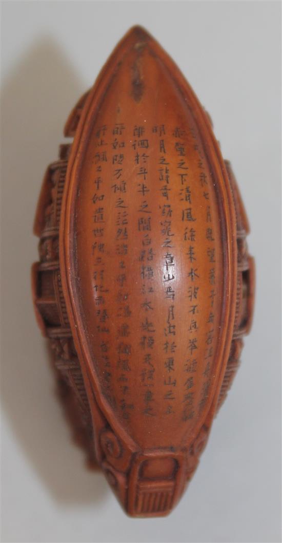 Six Chinese peach stone carvings, first half 20th century, 3.4 - 6cm